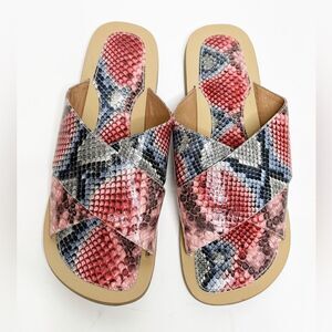 Jeffrey Campbell Cleah 2 Slide Sandal Embossed Size 7